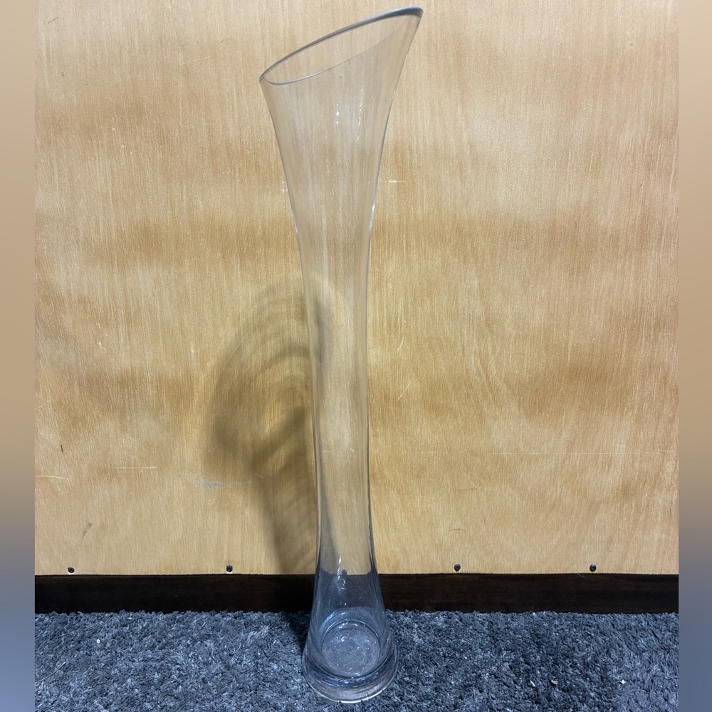 Tall Clear Glass Bud Vase